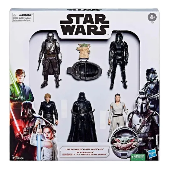 Pack 6 Figuras Star Wars Grogu Mandalorian Hasbro