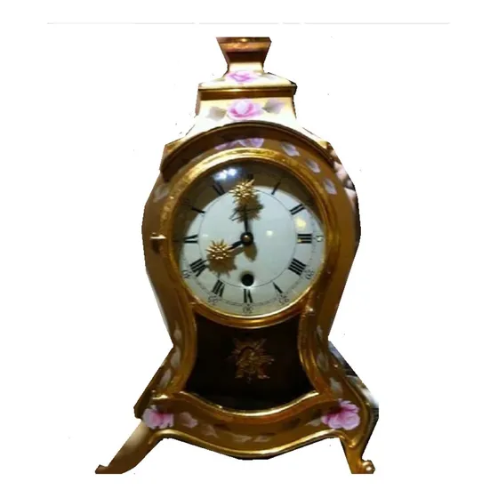Reloj Pendulo Antiguo Aleman Mecánico Cuerda Mesa Pared