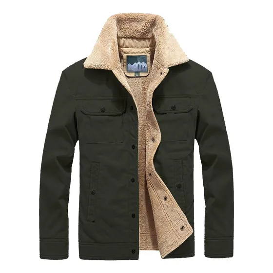 Jaqueta Bomber De Sarja Forrada Slim Fit Importada Frio