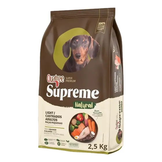 Quatree Supreme Natural Cão Ad Light Castrado Raça Peq 2,5kg