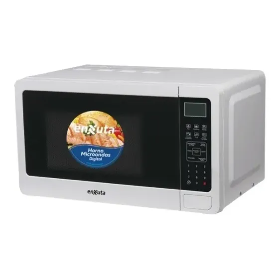 Microondas Enxuta Digital Blanco 20L 10 Niveles Con Traba Seguridad | Cuotas sin interés