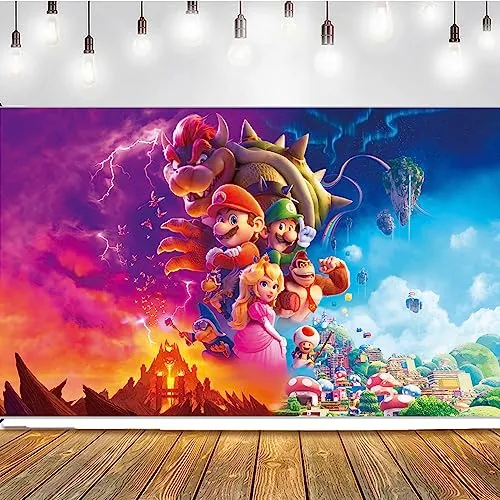 Super Brother Backdrop Para Decoraciones De Fiesta De Hyxf9