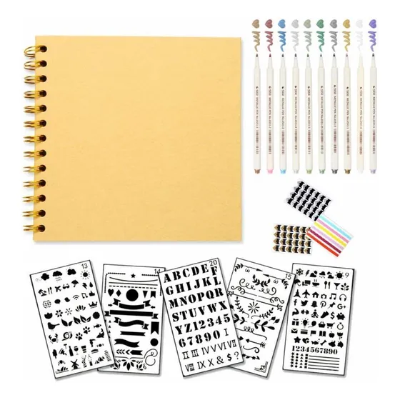 Vexko Scrapbook Journal Kit 1 7x7  20 Hoja Tapa Negra 5