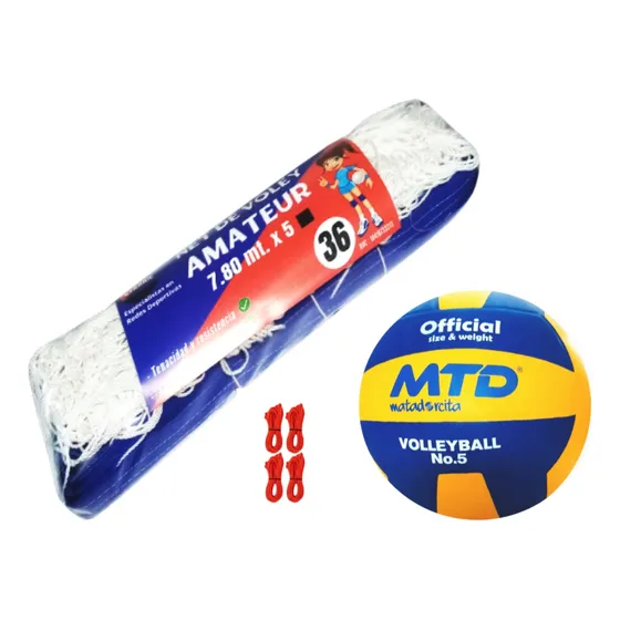 Net Red Malla  Voley + Pelota Mtd +  Cuerdas