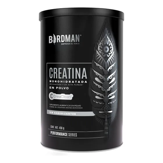 Birdman Creatina Monohidratada En Polvo De Alta Pureza | 90 Servicios | 450g | Sabor Natural