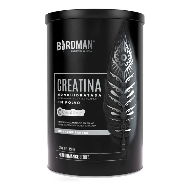 Birdman Creatina Monohidratada En Polvo de Alta Pureza | 90 servicios | 450g | Sabor Natural