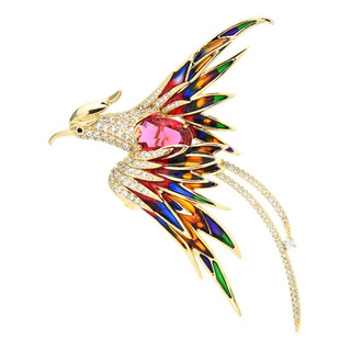 Prendedor Ave Fenix Pin Broche Mujer Elegante Cristal Regalo Prendedor Ave Fenix Pin Broche Mujer Elegante Cristal Regalo