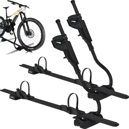 Kit 2 Suportes Bicicleta Teto Transbike Farad Pesio Black