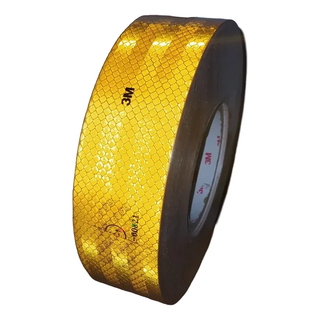 Cinta Reflectiva 3m Amarilla 1m X 5cm Adhesiva
