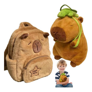 Muñeca Capibara De Felpa Y Mochila Capibara De Gran Capacida Muñeca Capibara De Felpa Y Mochila Capibara De Gran Capacida