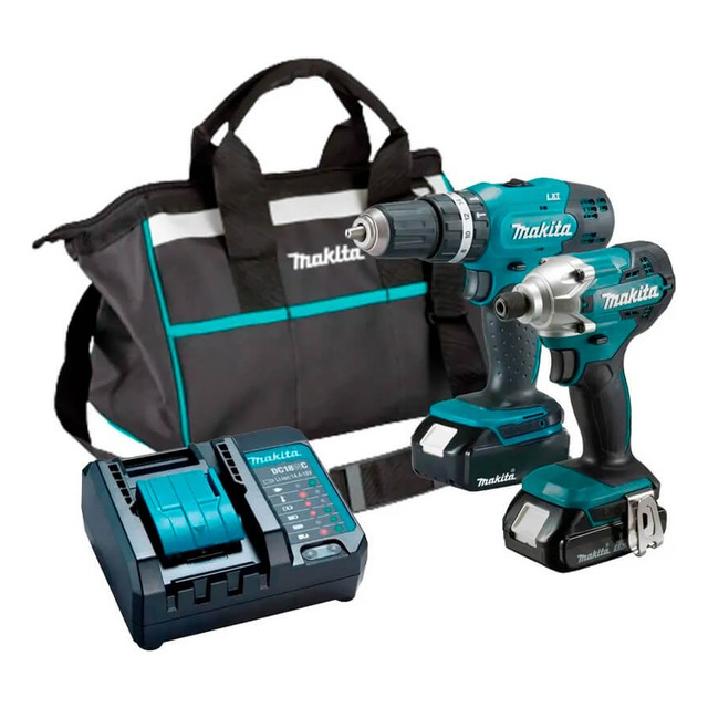 Combo Furadeira E Parafusadeira Bivolt 18v Makita Dlx2336y0 Combo Furadeira E Parafusadeira Bivolt 18v Makita Dlx2336y0