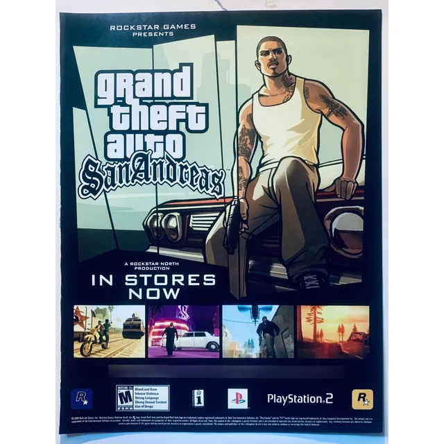 Anuncio Vintage Original Grand Theft Auto: San Andreas Ps2 E