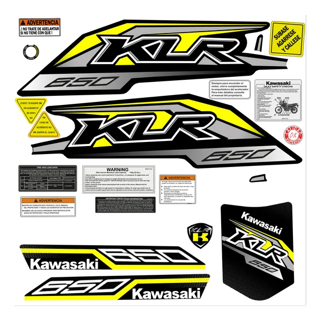 Kit De Calcomanias Klr 650 Laminadas Completas
