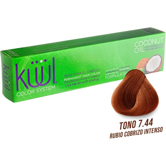 Küül Color System Tinte Color Rubio Cobrizo Intenso 90 Ml Tono 7.44 Rubio Cobrizo Intenso
