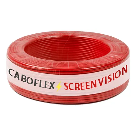 Fio 2,5mm Cabo Flexível Rolo Com 100 Metros Elétrico 750v Cor Vermelho Marca Screen Vision