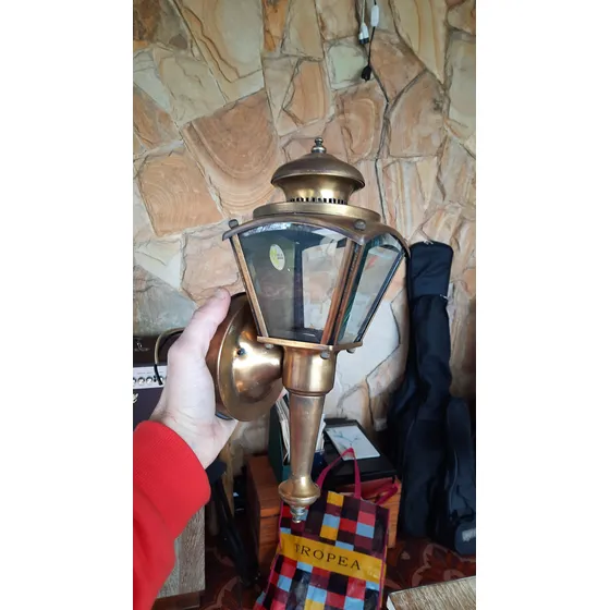 Farol Pared Antiguo Dorado
