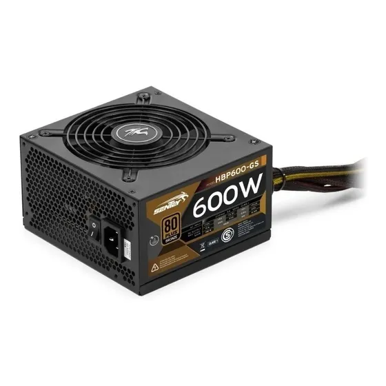 Fuente Pc Gamer 600w Reales 80 Plus Bronze Sentey Apta Todo Color Negro