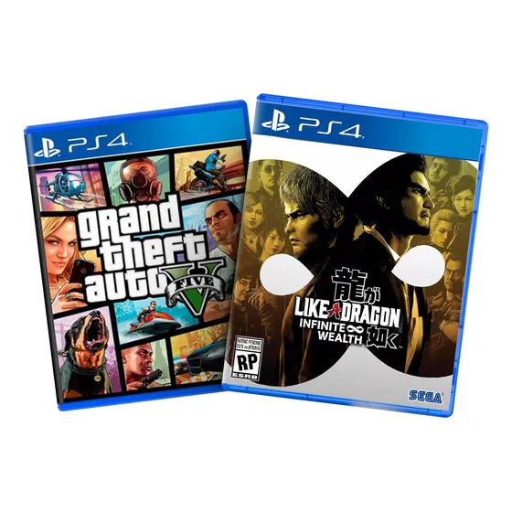 Combo Like A Dragon Infinite Wealth + Gta V Premium Ed. Ps4