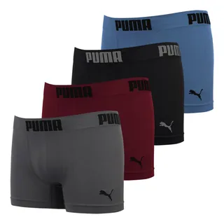Kit 4 Cuecas Boxer Puma Microfibra Sem Costura Box Original Kit 4 Cuecas Boxer Puma Microfibra Sem Costura Box Original