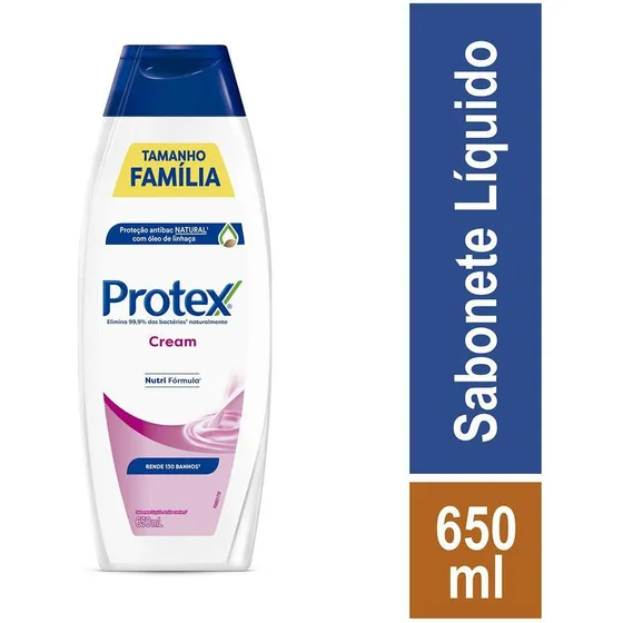 Protex Cream sabonete líquido antibacteriano 650ml