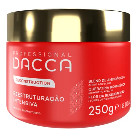 Dacca Reconstrução Intensiva Máscara Capilar Profissional 250g Tratamento Para Fios Danificados
