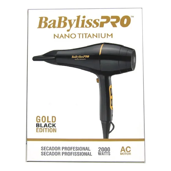 Secador Babyliss Pro Nano Titanium Rose Golf Black Edition