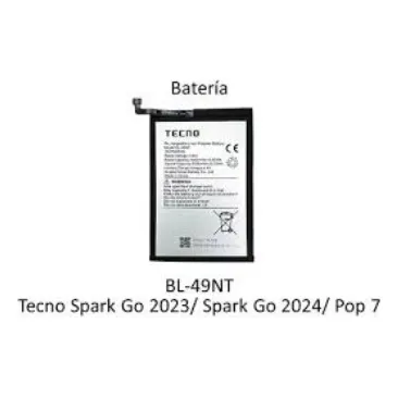 Batería Tecno Spark Go 2023/2024/pop 7 - 4900mah