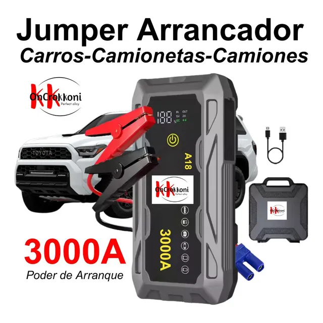Jumper Kk Oncrokkoni  12v 3000a Cargador 37000mah