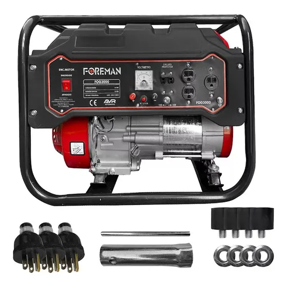 Generador Portátil A Gasolina 3000w Bifásico 110v/220v
