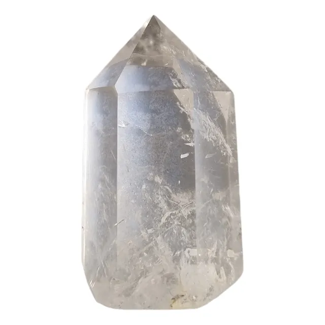 Punta Facetada Cuarzo Cristal Pulido Reiki Tameana