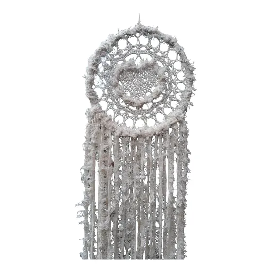 Atrapa Sueños Corazón Boho Chic Crochet 
