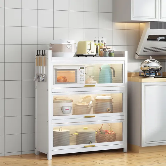 Estante 4 Nivel Para Panadero Soporte Microonda Gabinete