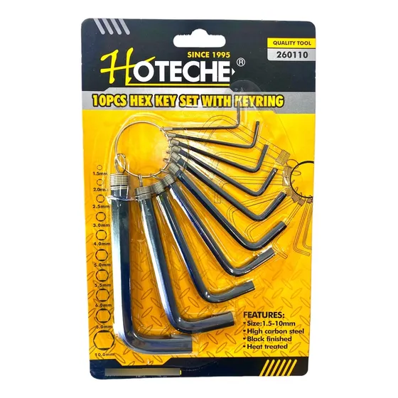 Juego De Llave ´´l´´ Hexagonal Tipo Llave Hoteche