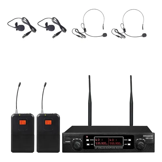 Innopow Micrófono Inalámbrico Uhf Dual 2 Solapa / Bcv