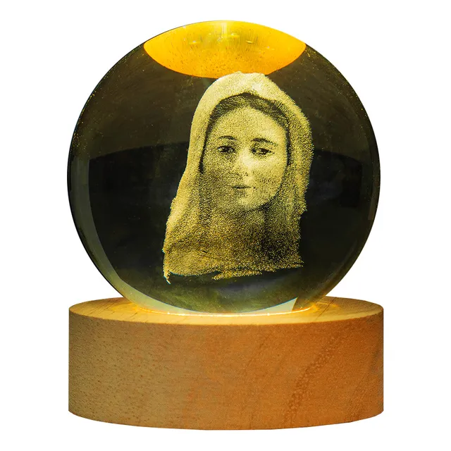 Lampara Bola De Cristal 3d Imágenes Religiosas