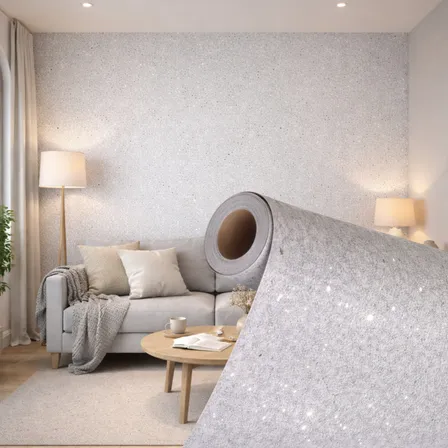 Papel Parede Lavável Autocolante Rolo Adesivo Decorativo 5m Cinza Claro