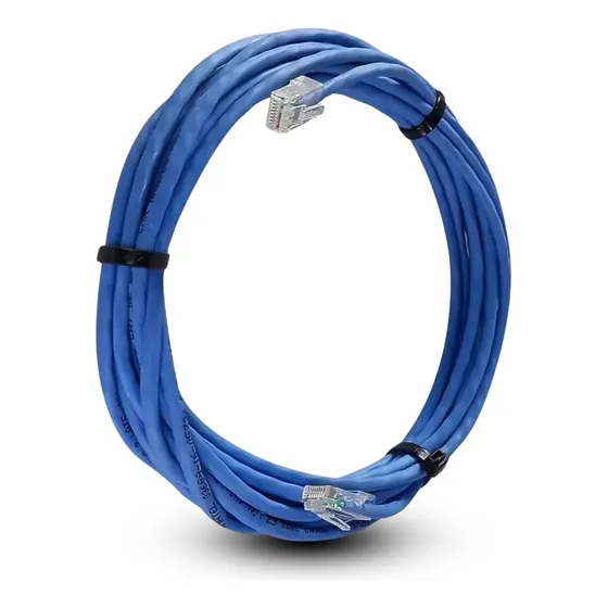 Cabo De Rede Preto Cat6 5 Metros Ethernet Lan Giga 10/1000 Cor Azul