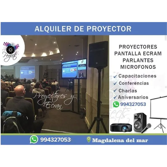 Alquiler De Proyector Multimedia & Pantalla Ecran