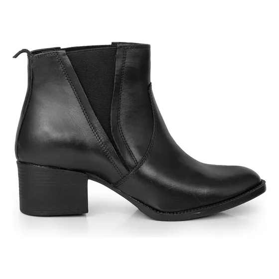 Bota Mujer Cuero Botineta Elastico Zapato Refinado Briganti