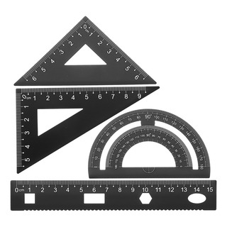 . Conjunto De 4 Réguas De Metal Diy Com Transferidor . Conjunto De 4 Réguas De Metal Diy Com Transferidor