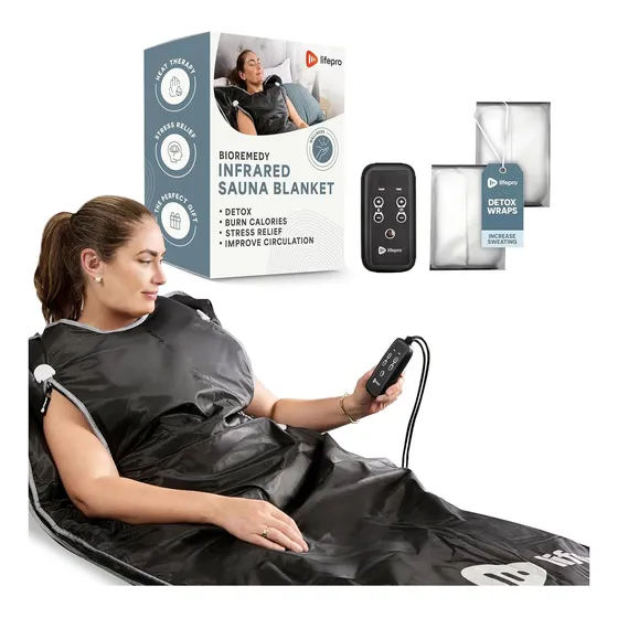 Manta De Sauna Infrarroja Lifepro Bioremedy - Grande Negra