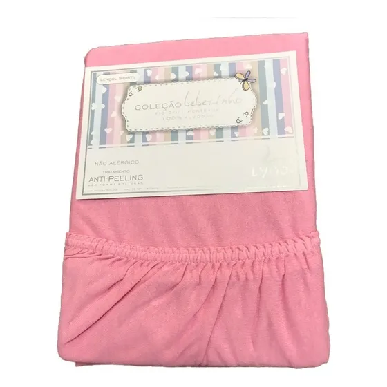 Sábana Inferior Ajustable Para Bebe Para Cuna O Practicuna Diseño De La Tela Rosa Fuerte