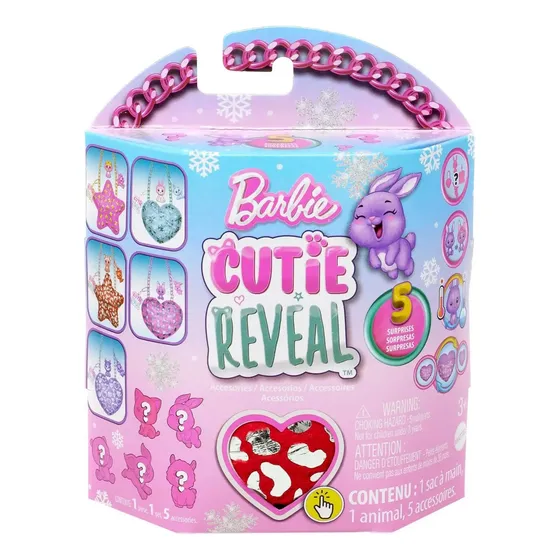 Barbie Cutie Reveal Pet Mascotas Rojo + 5 Sorpresas Mattel