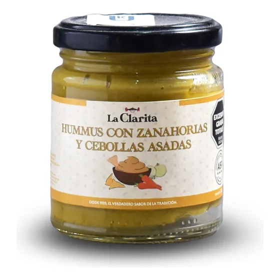 Hummus Con Zanahoria Y Cebolla Asada X200ge La Clartia Vegan