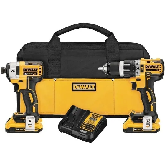 Taladro Percutor+atornillador Impacto 20vxr Dck287d2 Dewalt Color Amarillo