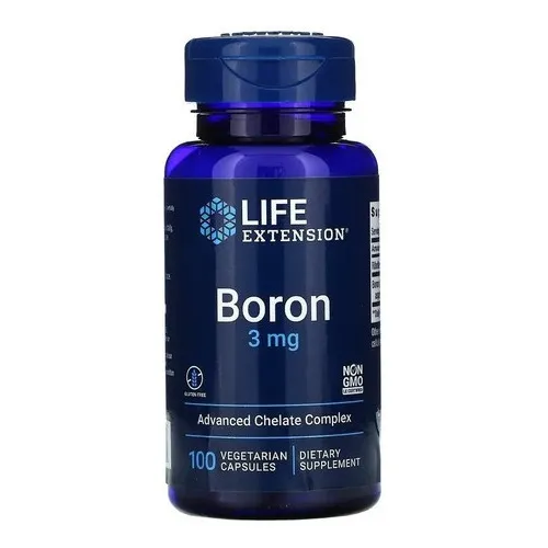 Boron 3 Mg Quelado Con Vitamina B2 Riboflavina x 100 Cápsulas Vegetarianas