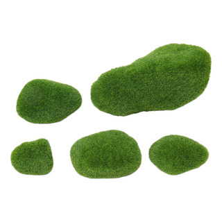 Piedras Verdes Cubiertas De Musgo, Rocas Artificiales Decora Piedras Verdes Cubiertas De Musgo, Rocas Artificiales Decora