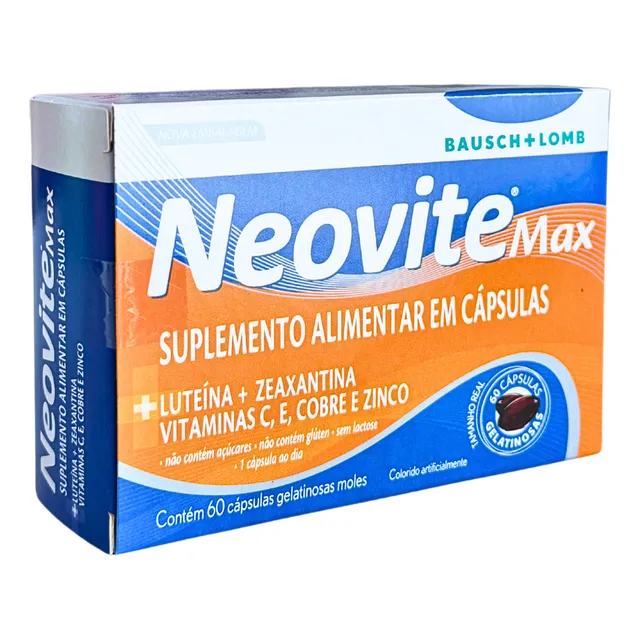 Neovite Max 60 Cápsulas Zeaxantina Luteína Visão Melhor