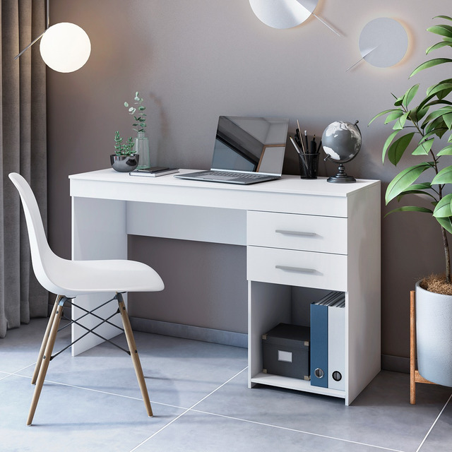 Escrivaninha Mesa Para Computador Luxo Estudo Com 2 Gavetas Escrivaninha Mesa Para Computador Luxo Estudo Com 2 Gavetas