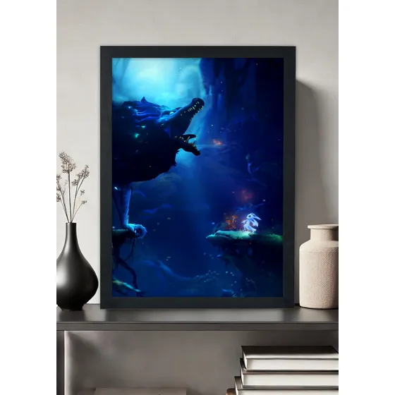 Quadro Decorativo Ori And The Blind Forest - Com Vidro